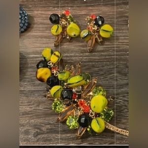 True Vintage Set Margarita E+B Multi-color Yellow Tropical Black Vermillion
